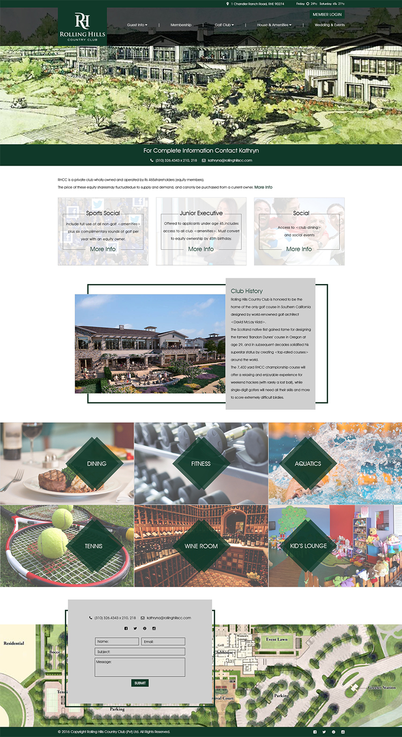 Web Design by Mars Multimedia for Rolling Hills Country Club | Design #12364053