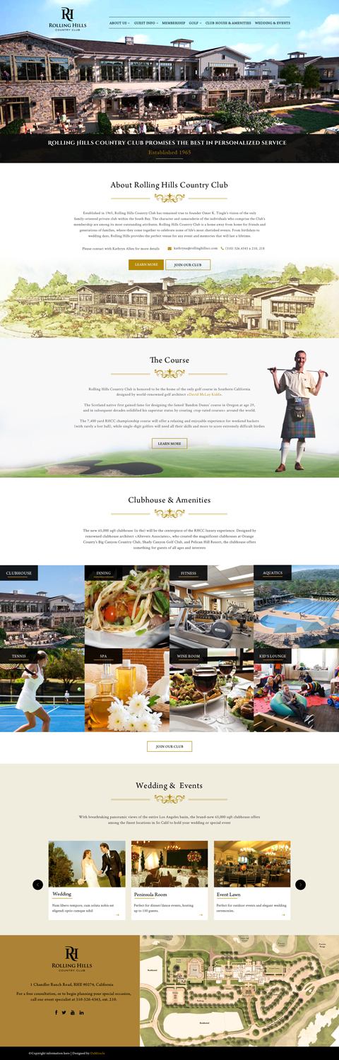 Web Design by Da Miracle for Rolling Hills Country Club | Design #12373945