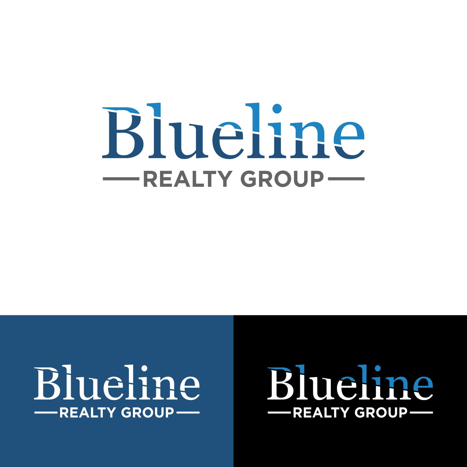 Professional, Serious, Real Estate Logo Design for Blueline Realty