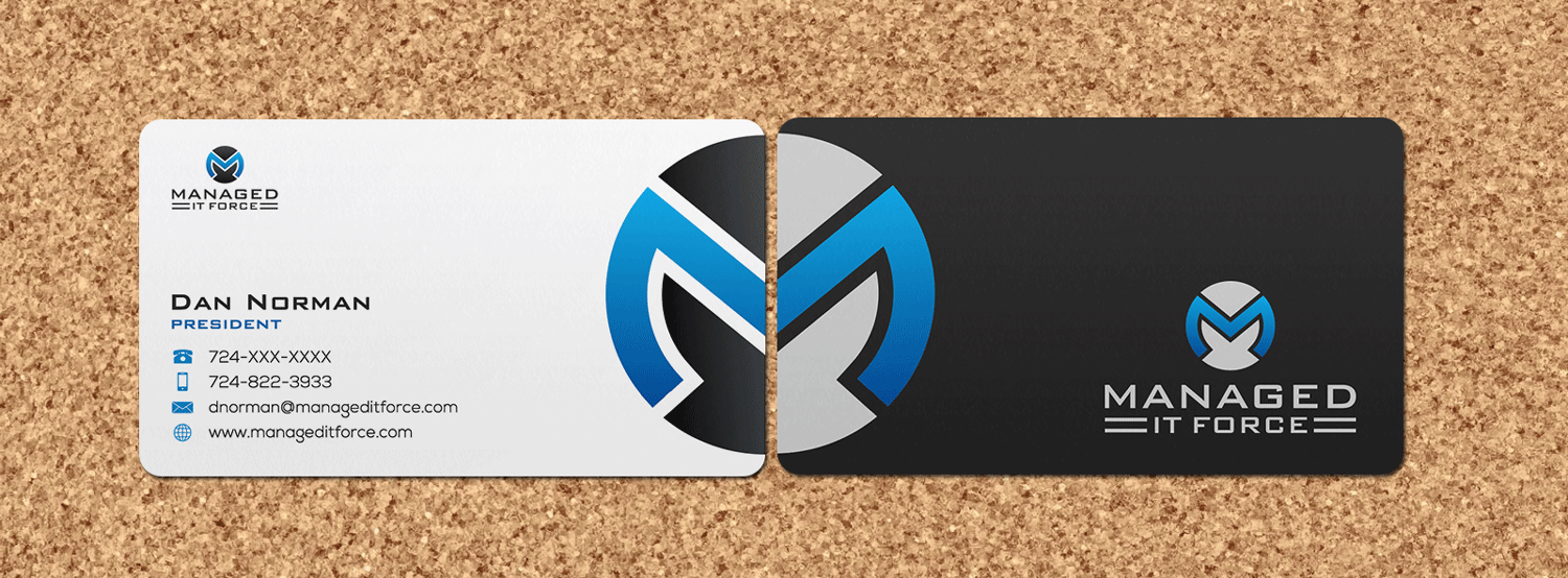 Business Card Design by Riz' for Managed IT Force, LLC | Design #12265587