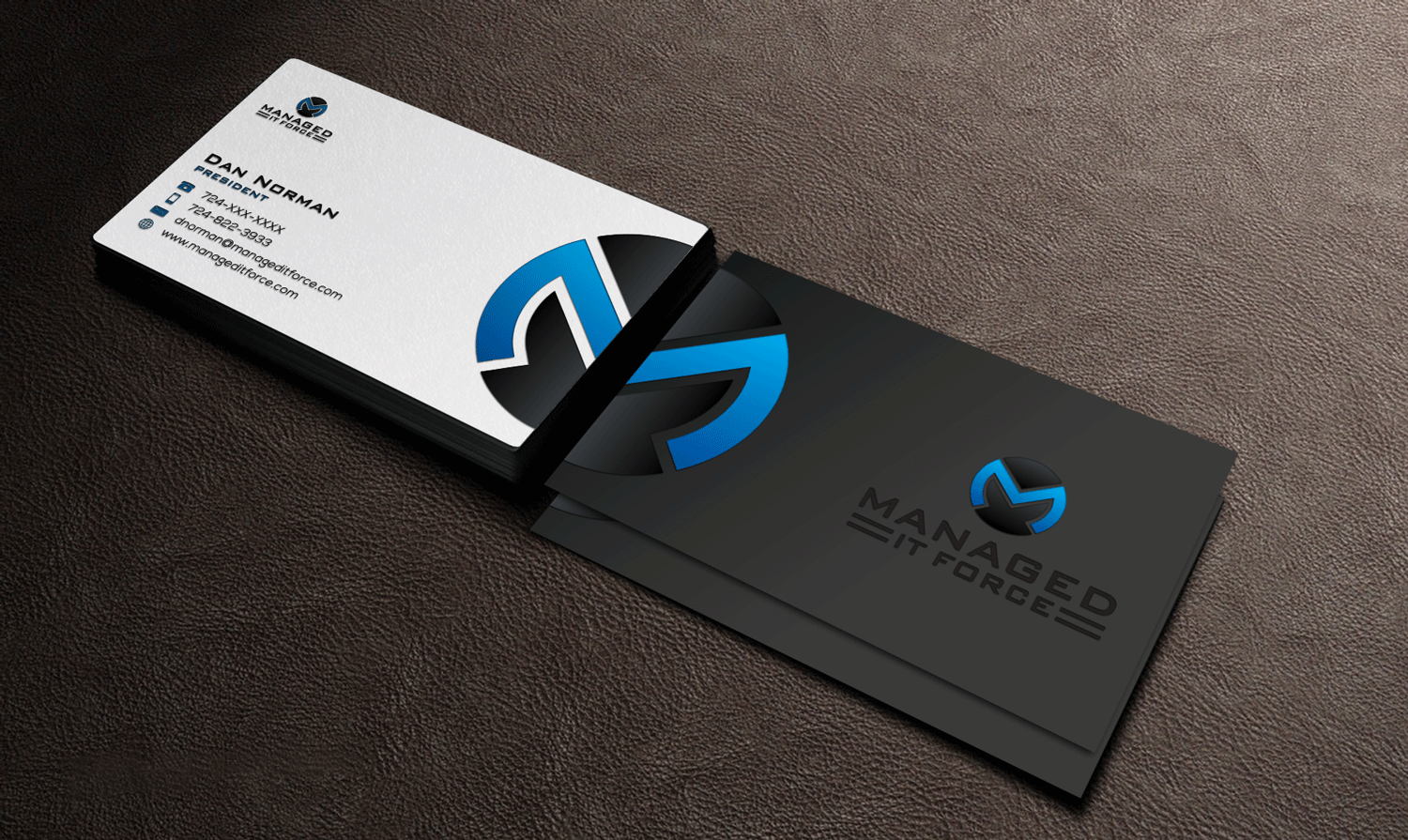 Business Card Design by Riz' for Managed IT Force, LLC | Design #12274971