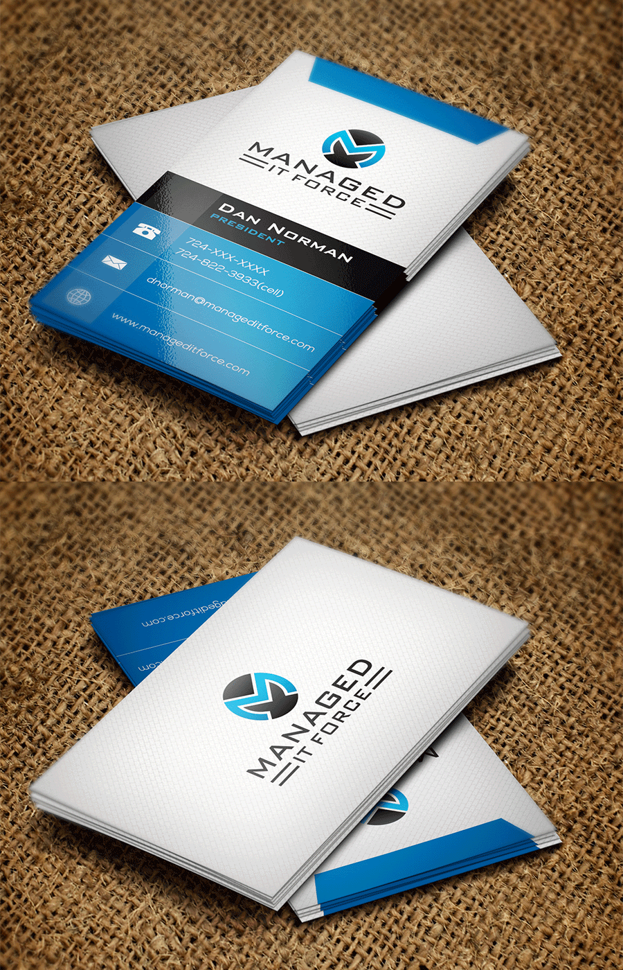 Business Card Design by Riz' for Managed IT Force, LLC | Design #12284185