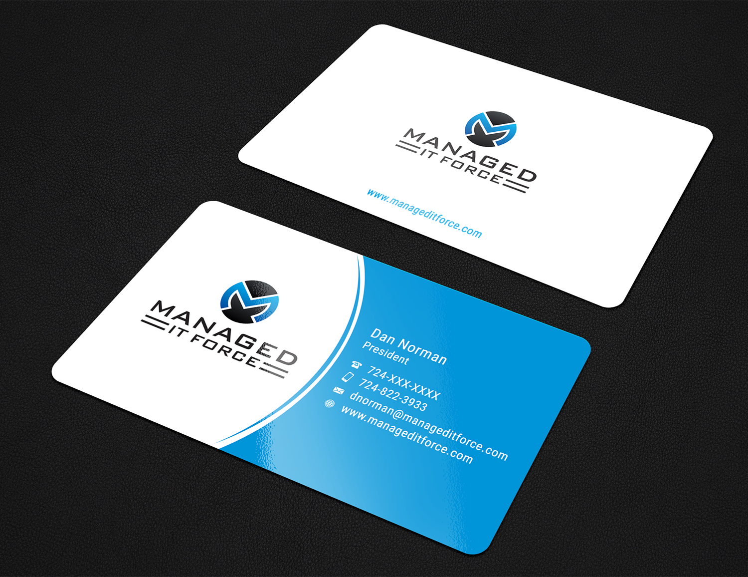 Diseño de Tarjeta de Presentación por premnice para Managed IT Force, LLC | Diseño #12278327