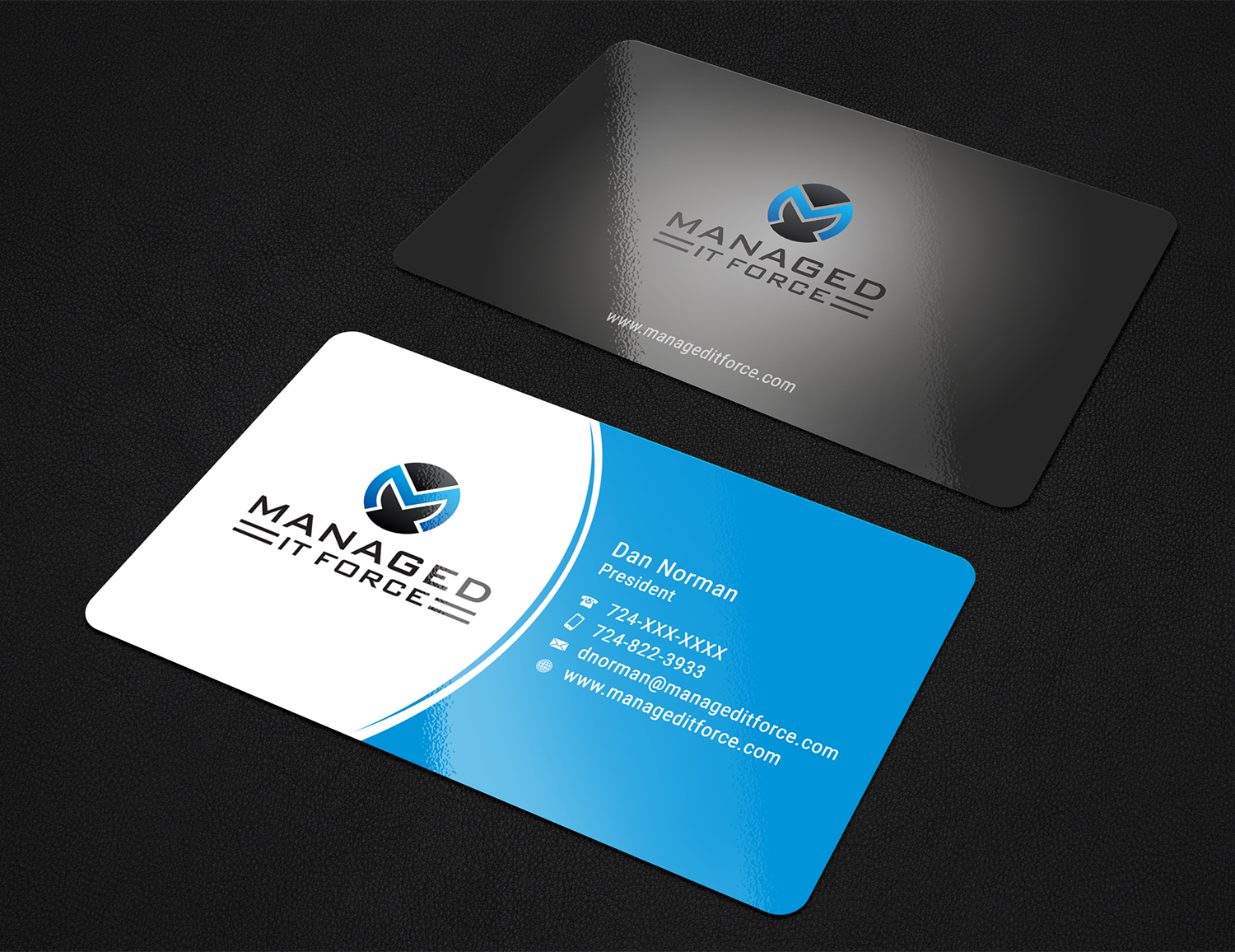 Diseño de Tarjeta de Presentación por premnice para Managed IT Force, LLC | Diseño #12278328