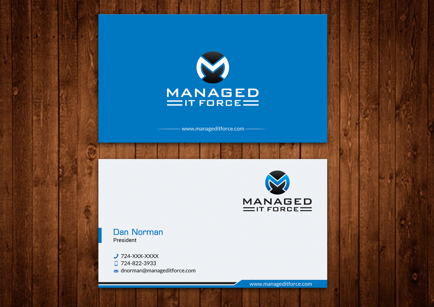 Visitenkarten-Design von Alaminenterprise für Managed IT Force, LLC | Design #12273629