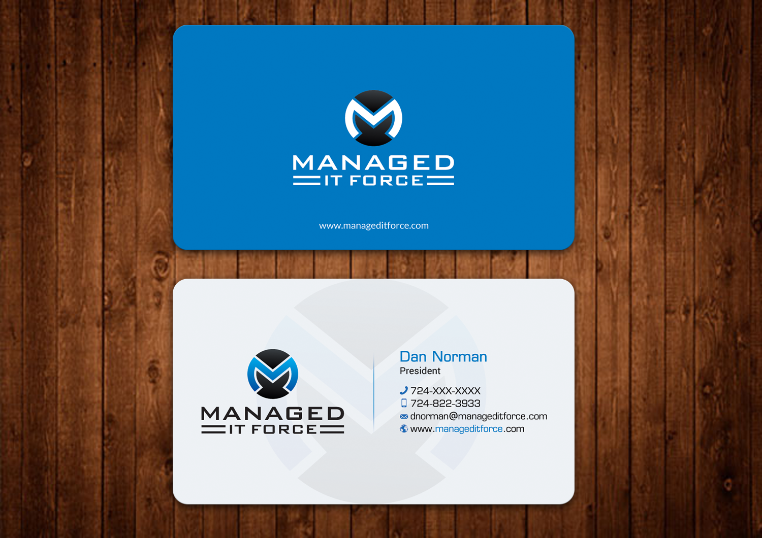 Visitenkarten-Design von Alaminenterprise für Managed IT Force, LLC | Design #12273743