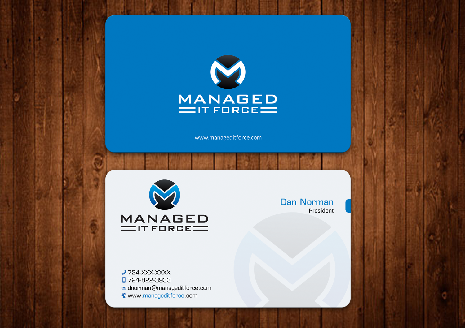 Visitenkarten-Design von Alaminenterprise für Managed IT Force, LLC | Design #12273765