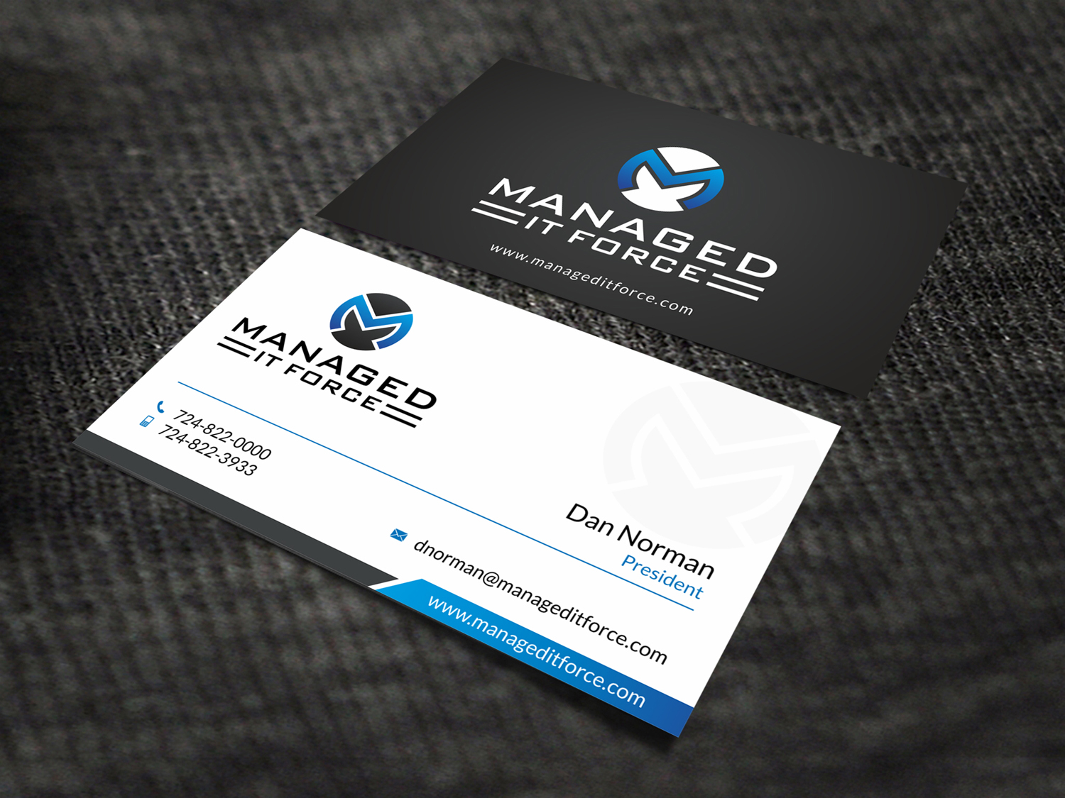 Business Card Design by SKYdesign for Managed IT Force, LLC | Design #12269593
