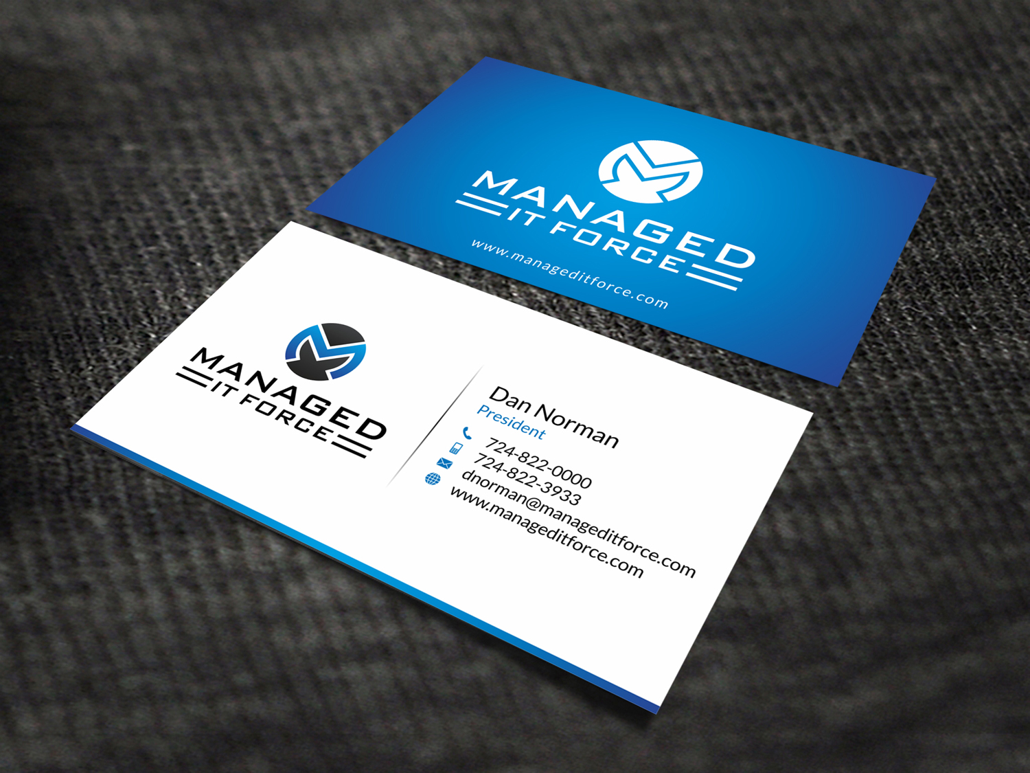 Visitenkarten-Design von SKYdesign für Managed IT Force, LLC | Design #12274146