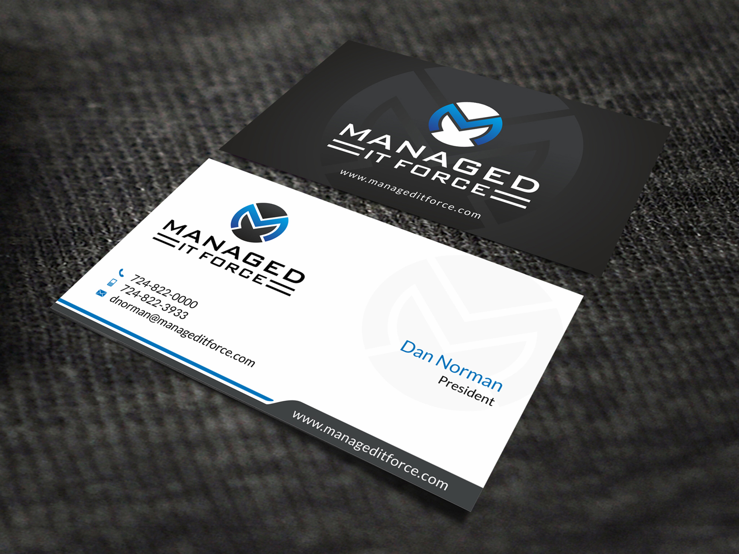 Design de Carte de Visite par SKYdesign pour Managed IT Force, LLC | Design #12274148