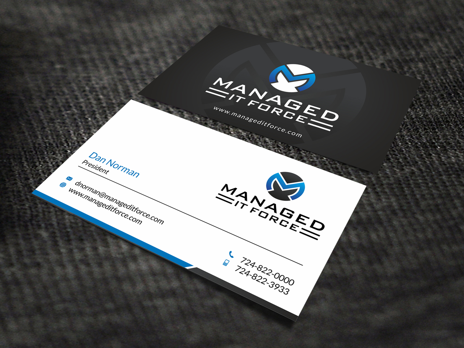 Visitenkarten-Design von SKYdesign für Managed IT Force, LLC | Design #12274175