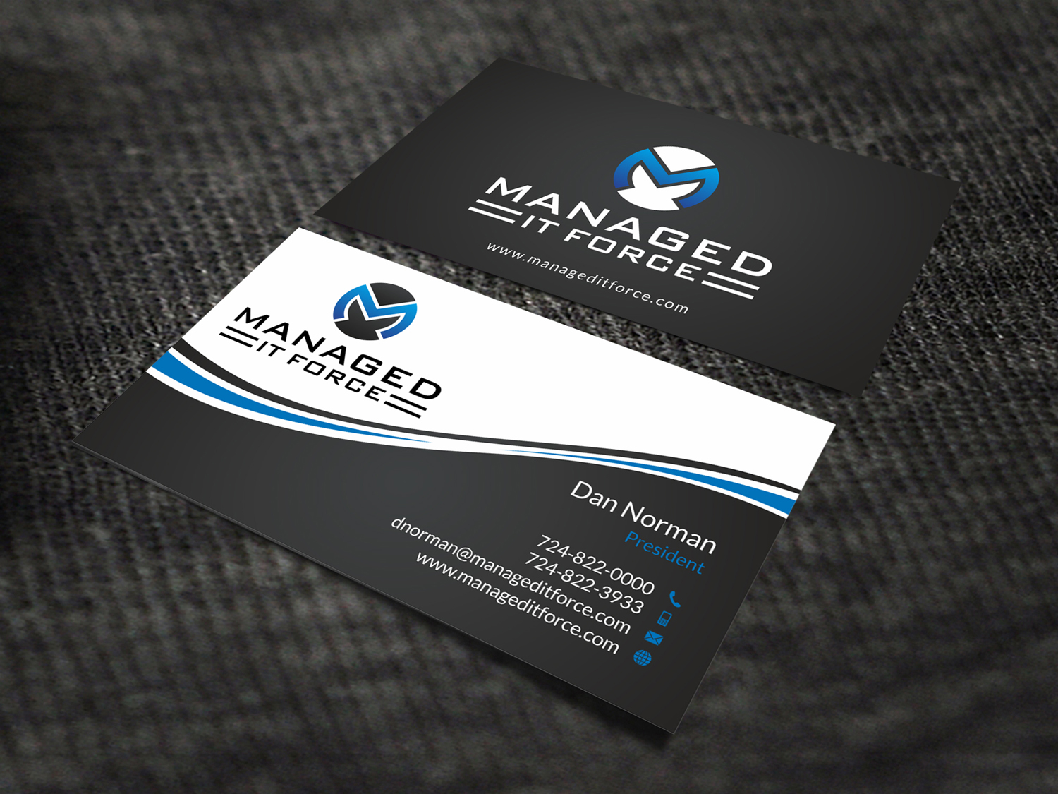 Visitenkarten-Design von SKYdesign für Managed IT Force, LLC | Design #12274194