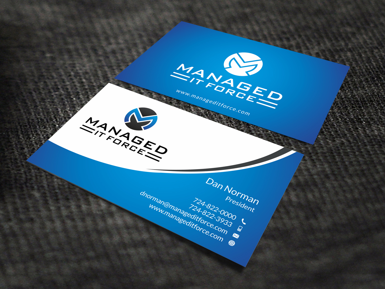 Visitenkarten-Design von SKYdesign für Managed IT Force, LLC | Design #12274195