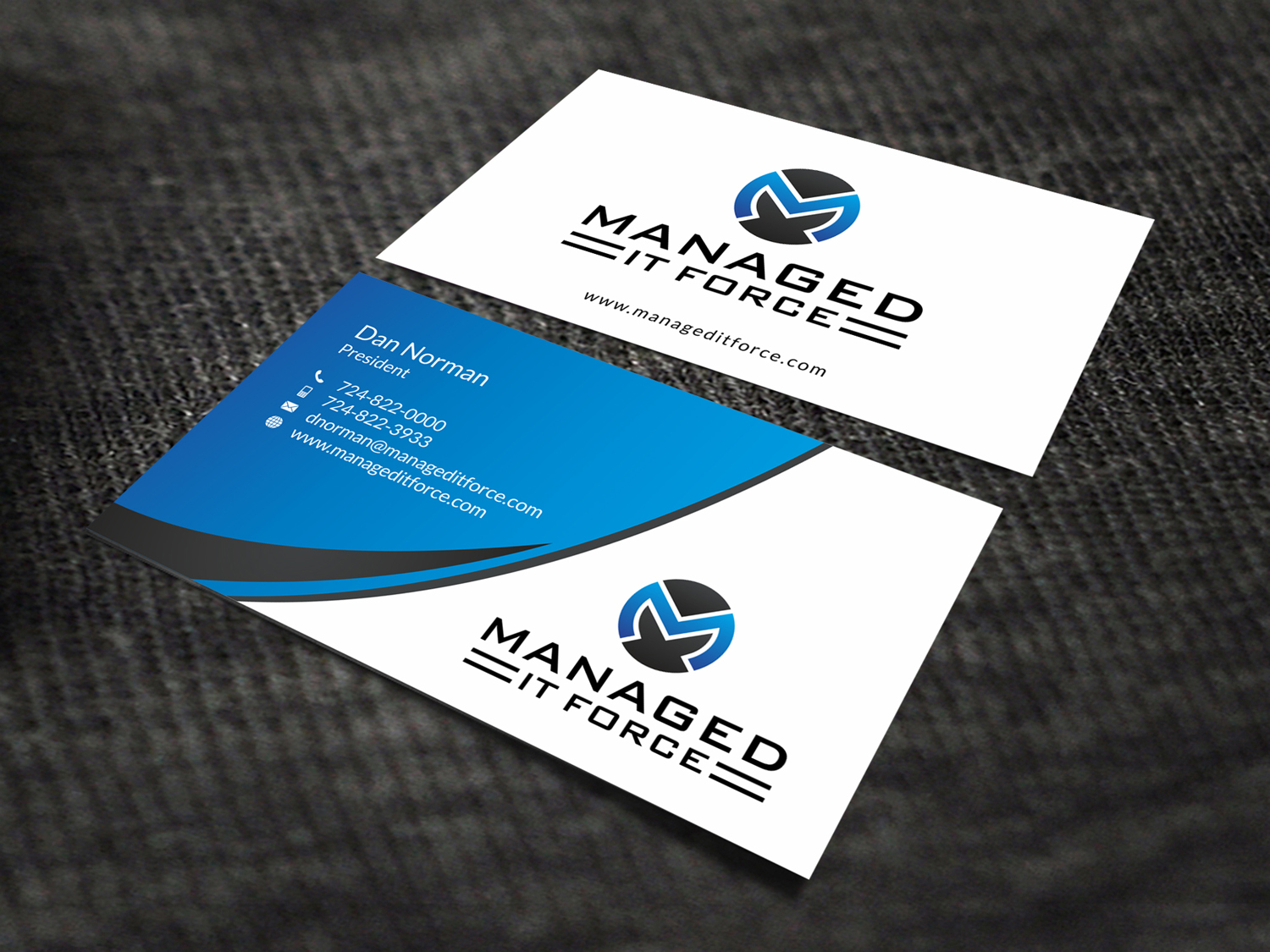 Visitenkarten-Design von SKYdesign für Managed IT Force, LLC | Design #12274199