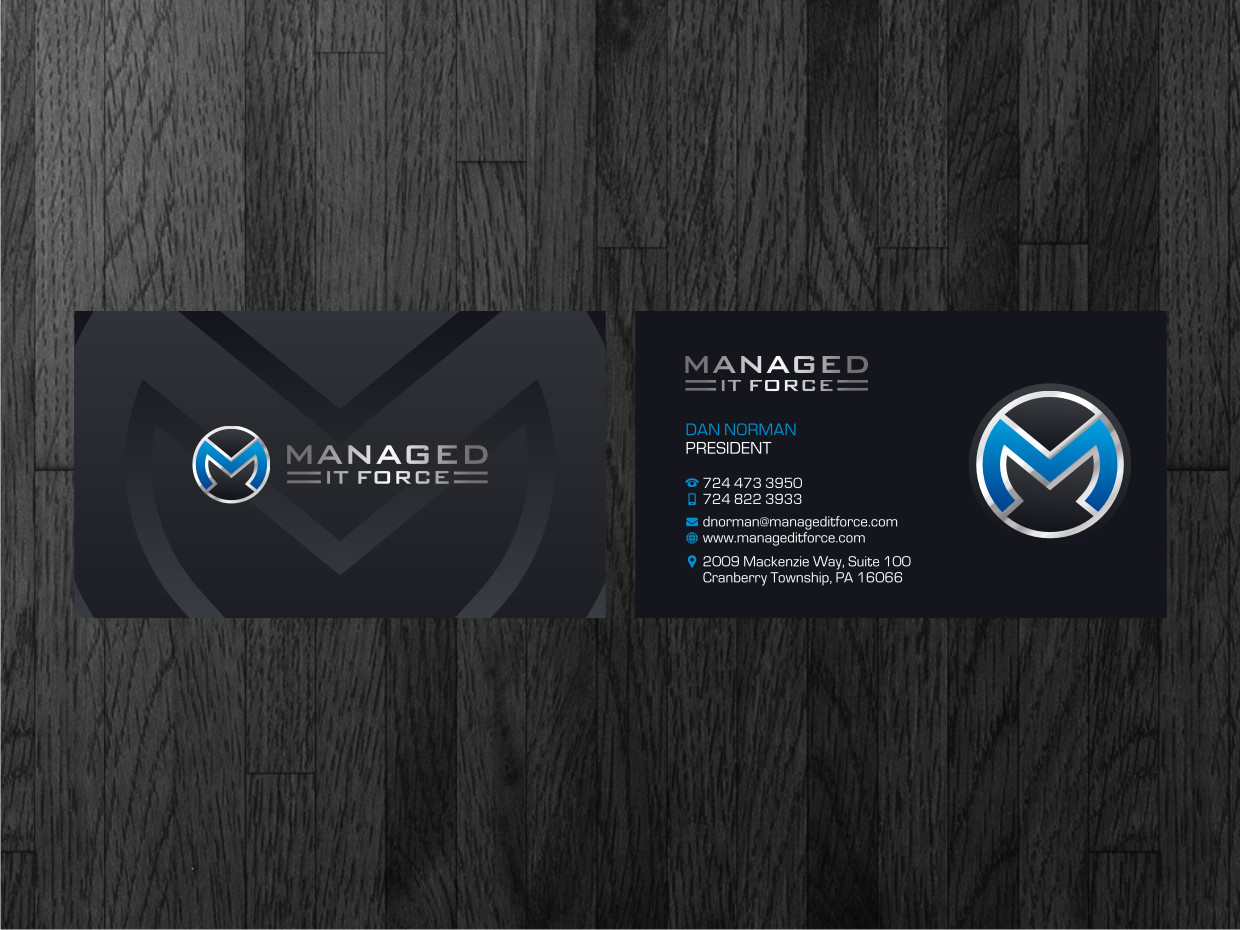Visitenkarten-Design von Atvento Graphics für Managed IT Force, LLC | Design #12298330