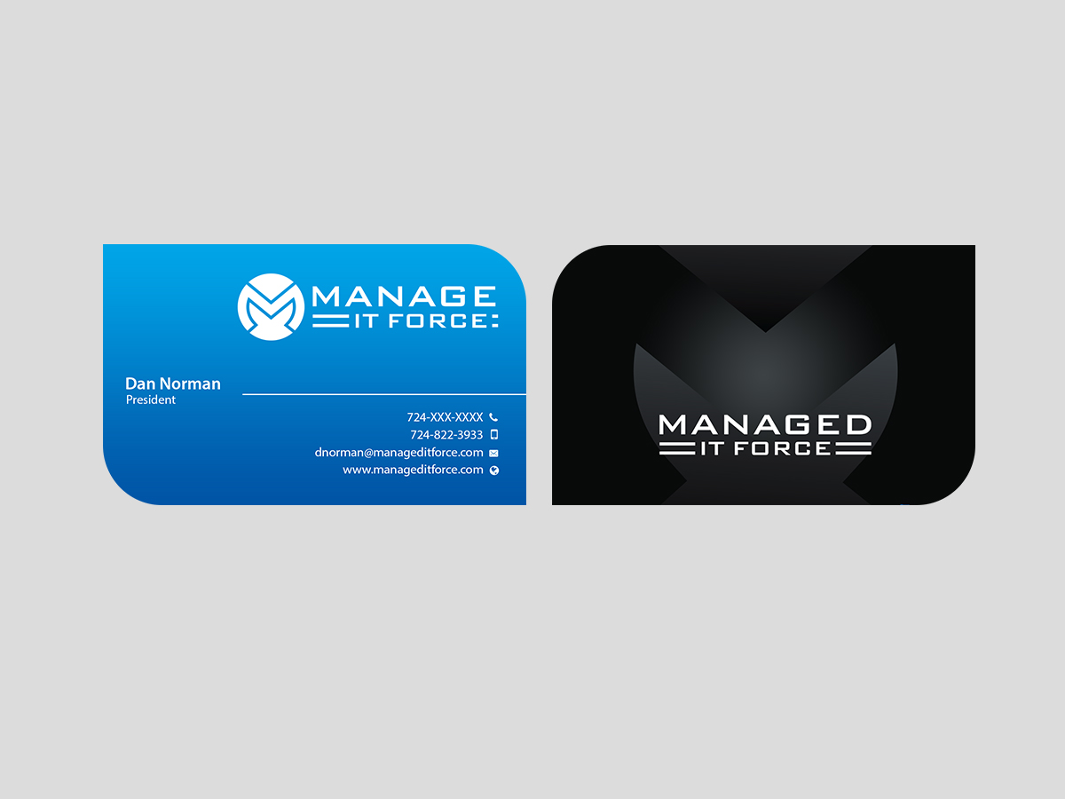 Business Card Design by Creations Box 2015 for Managed IT Force, LLC | Design #12274773