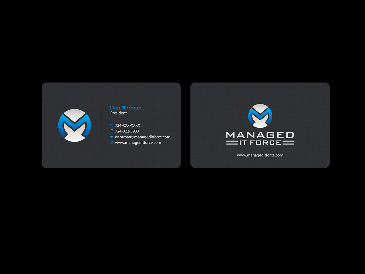 Business Card Design by Creations Box 2015 for Managed IT Force, LLC | Design #12274799