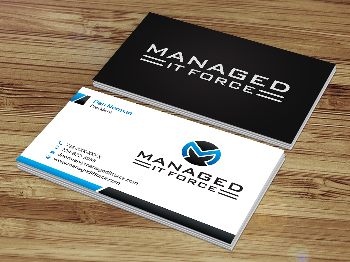 Business Card Design by Creations Box 2015 for Managed IT Force, LLC | Design #12274809