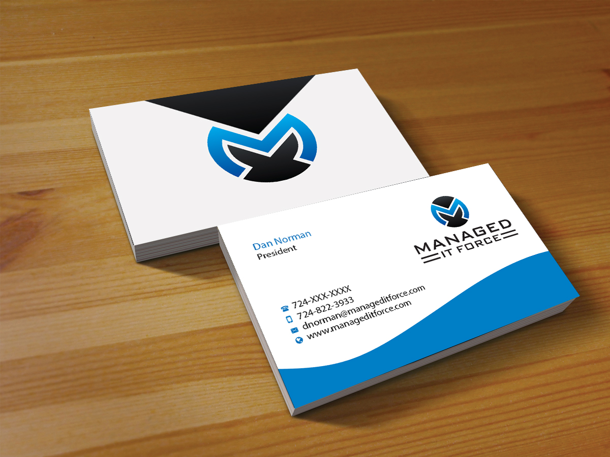 Diseño de Tarjeta de Presentación por Creations Box 2015 para Managed IT Force, LLC | Diseño #12274823