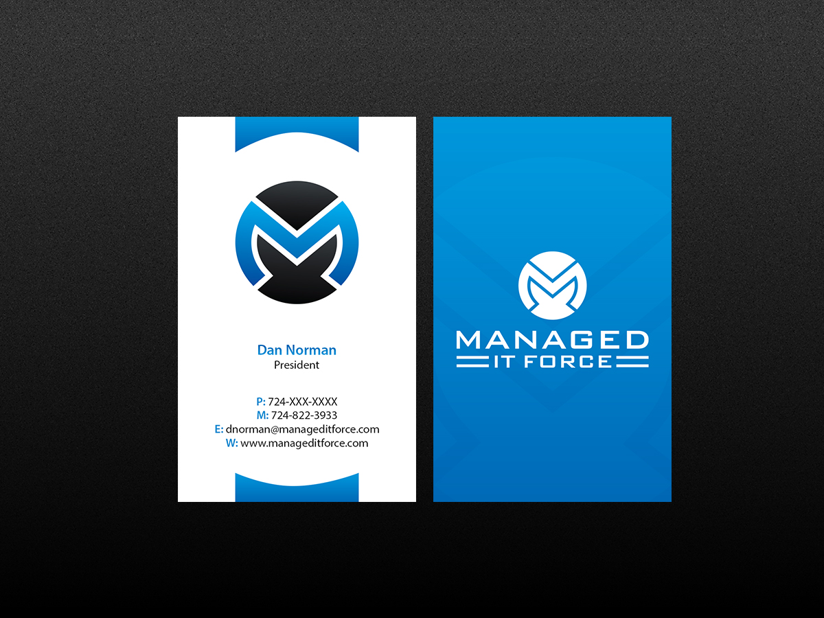 Diseño de Tarjeta de Presentación por Creations Box 2015 para Managed IT Force, LLC | Diseño #12274829