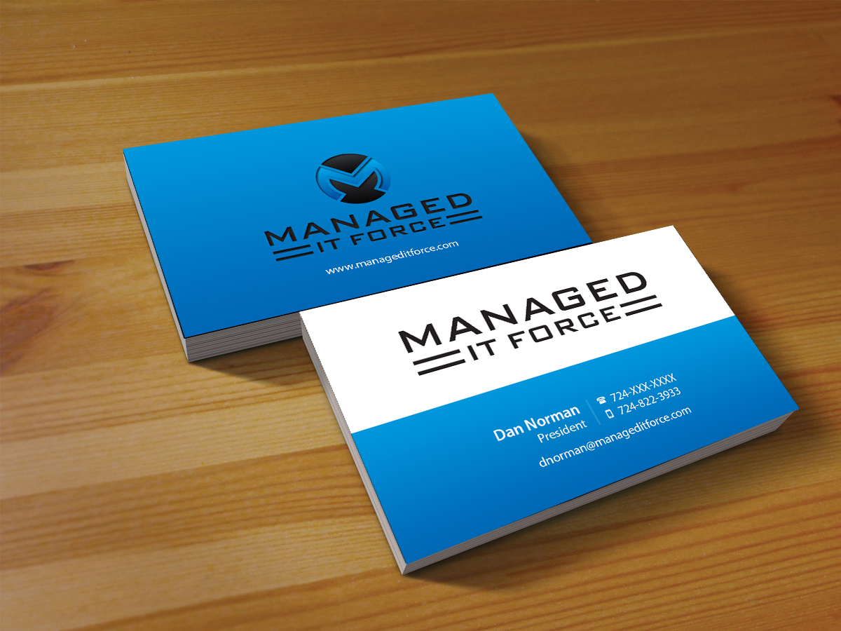 Business Card Design by Creations Box 2015 for Managed IT Force, LLC | Design #12274831