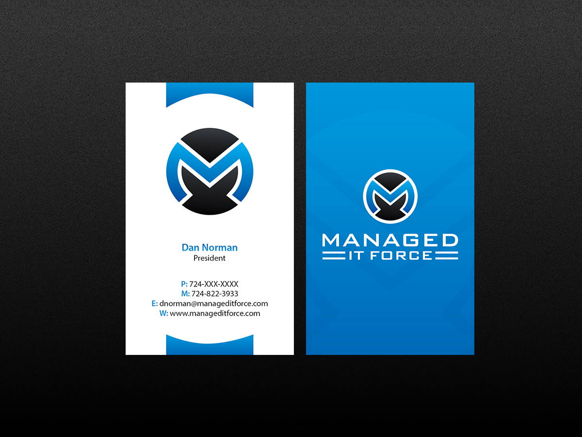 Diseño de Tarjeta de Presentación por Creations Box 2015 para Managed IT Force, LLC | Diseño #12286739