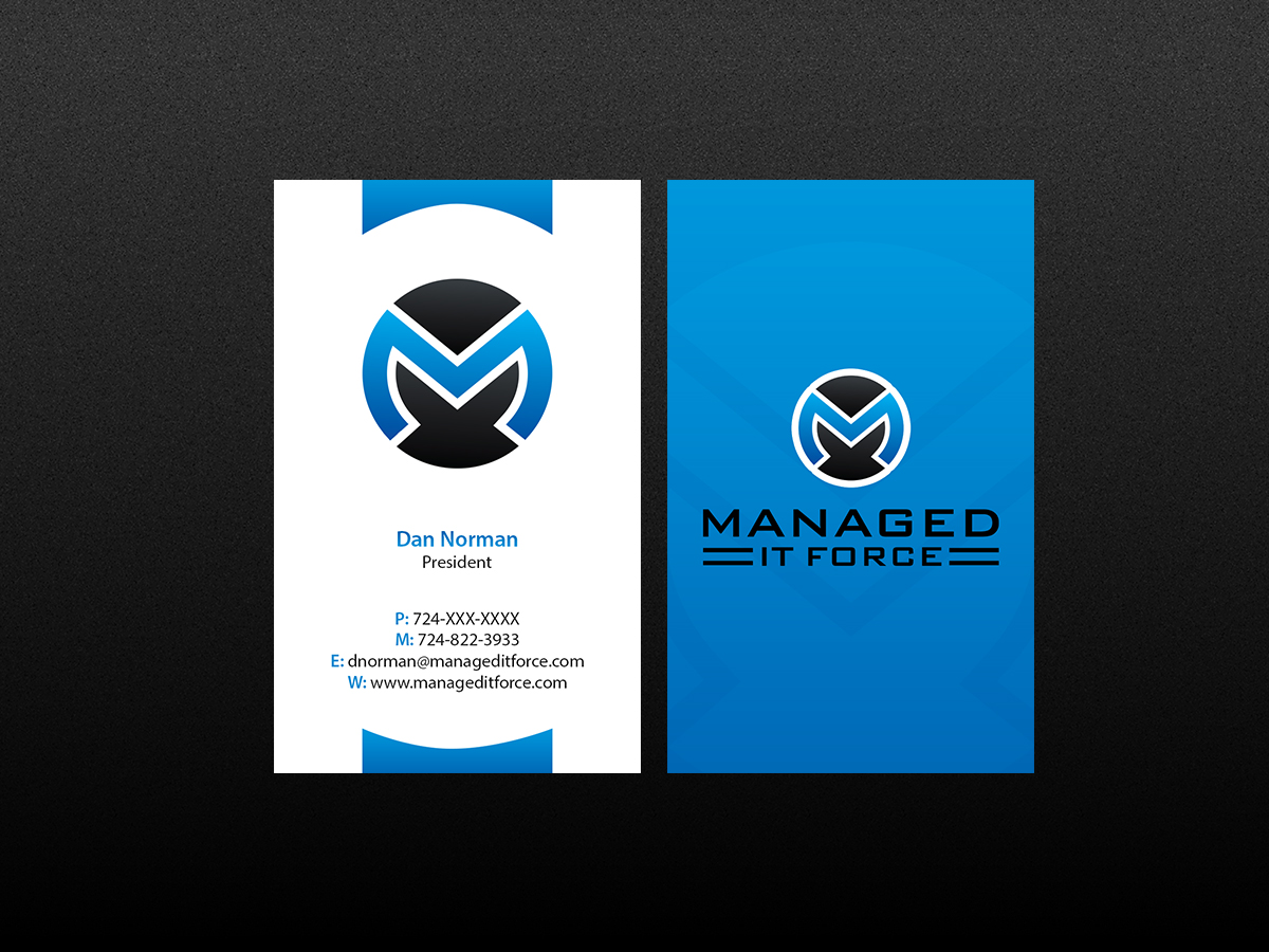 Business Card Design by Creations Box 2015 for Managed IT Force, LLC | Design #12286743