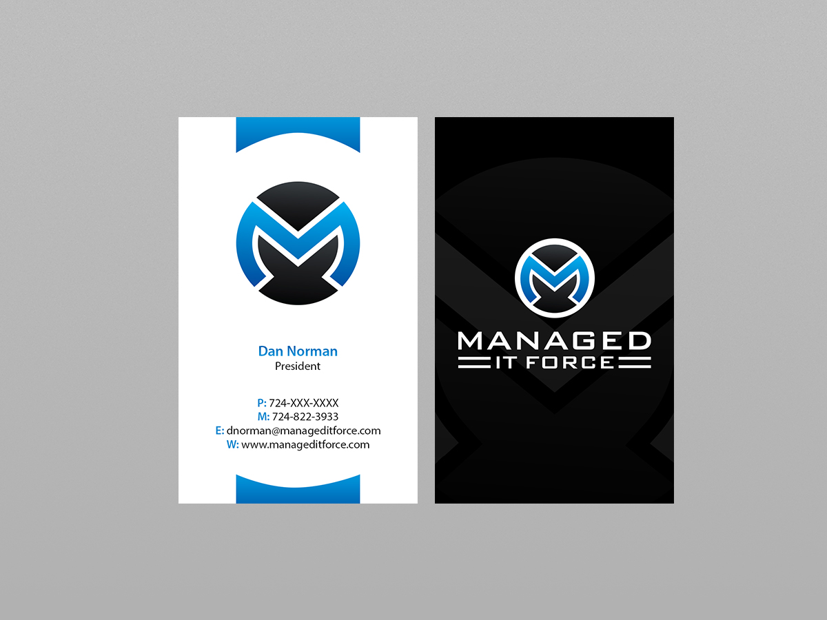 Business Card Design by Creations Box 2015 for Managed IT Force, LLC | Design #12286749