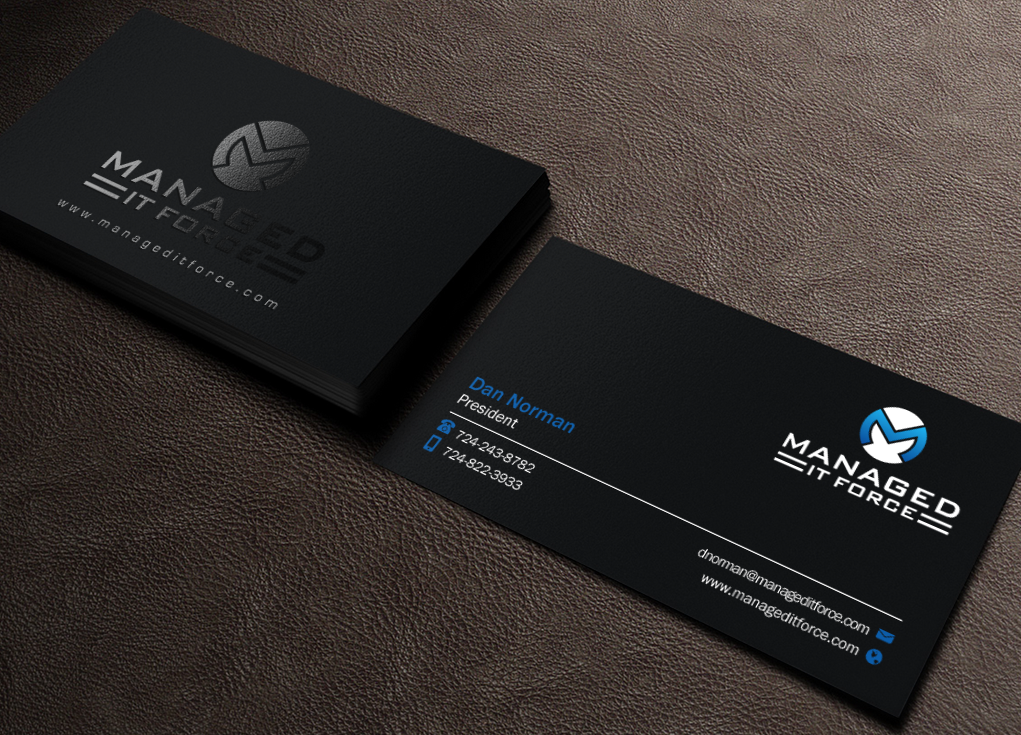 Diseño de Tarjeta de Presentación por Brand aid para Managed IT Force, LLC | Diseño #12270225