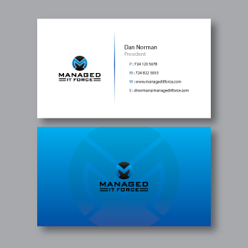 Business Card Design by razieh kamali for Managed IT Force, LLC | Design #12269830