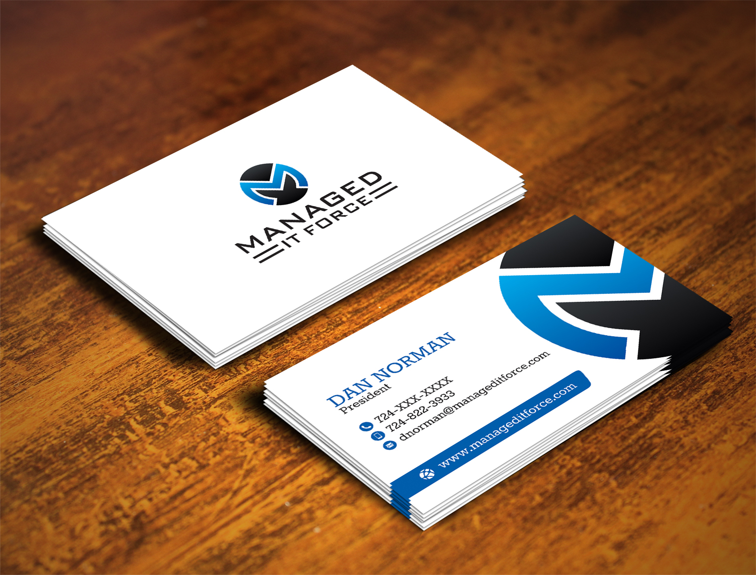 Business Card Design by alhemique1 for Managed IT Force, LLC | Design #12285530