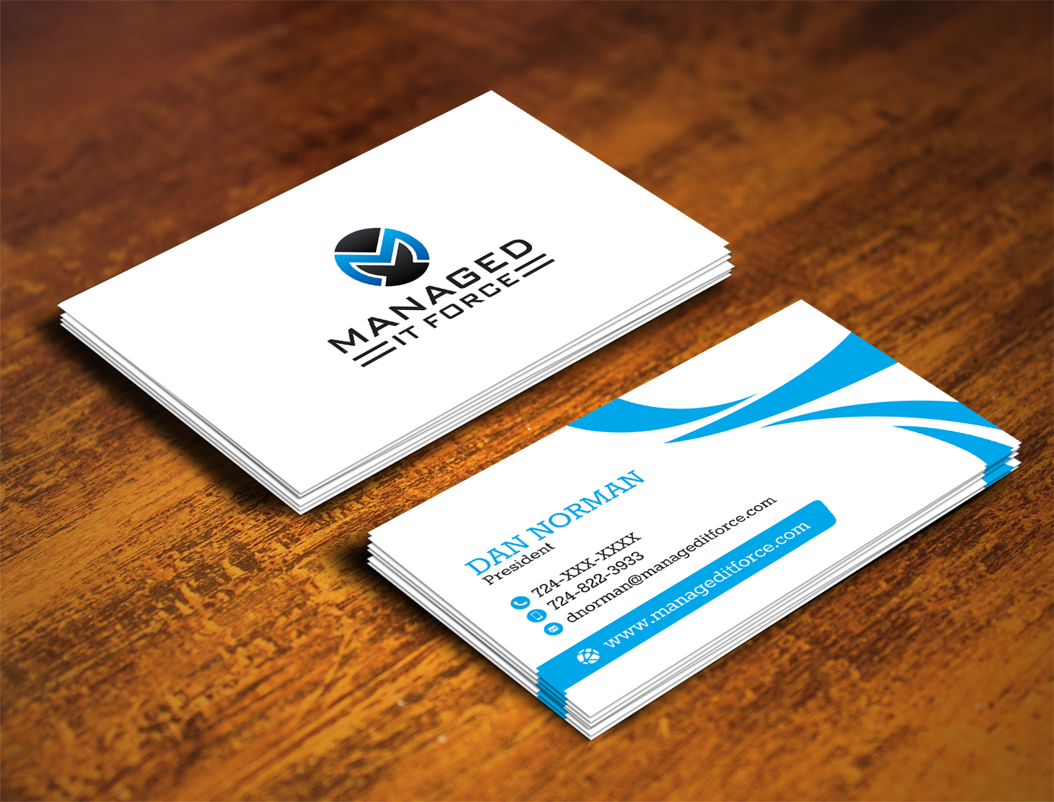 Business Card Design by alhemique1 for Managed IT Force, LLC | Design #12285531