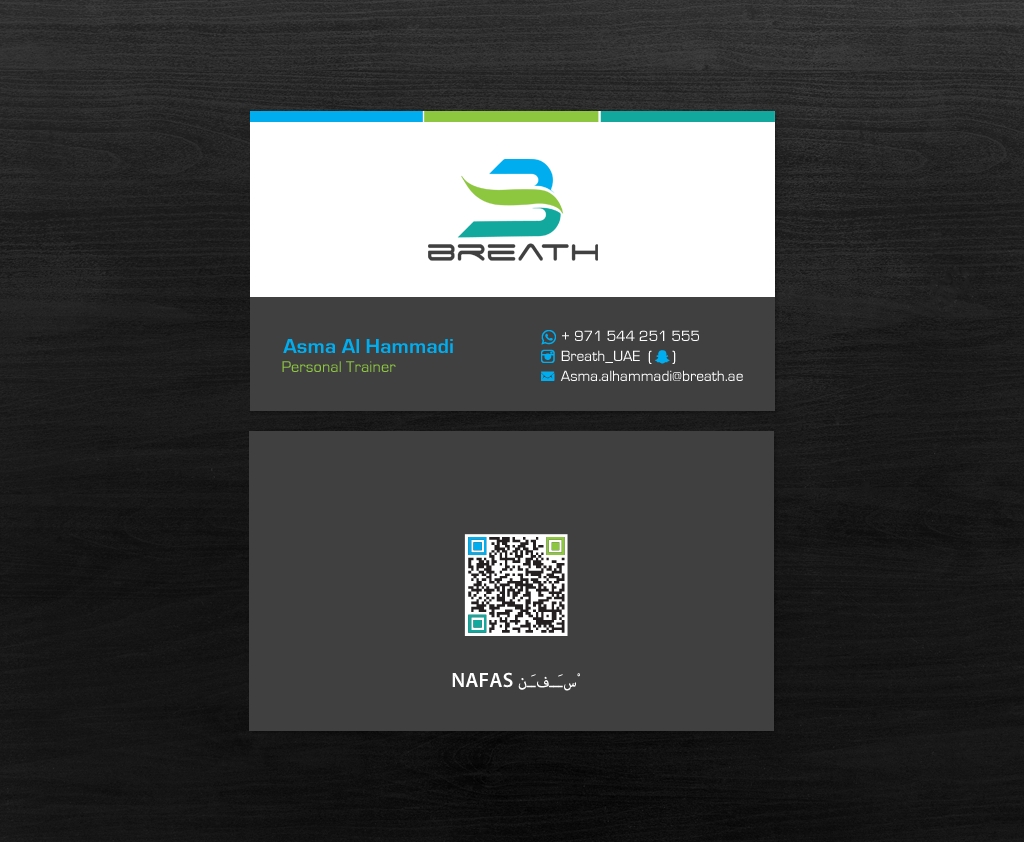 Visitenkarten-Design von chandrayaan.creative für BREATH | Design #12304096