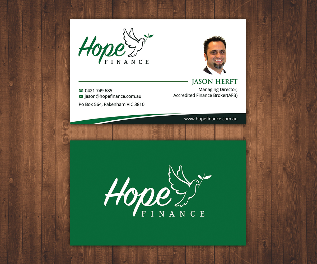 Business Card Design by Stylez Designz for Hope Finance | Design #12393533