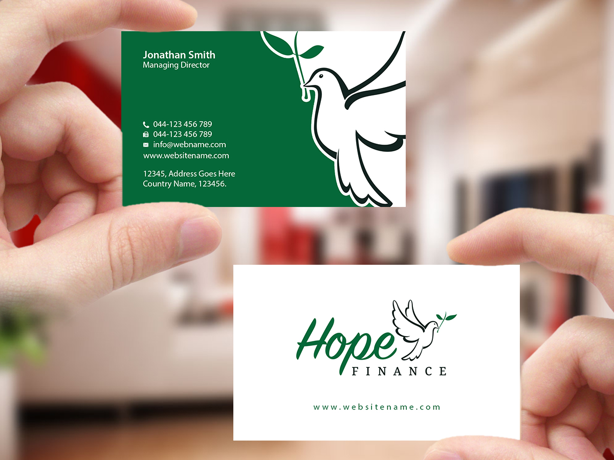 Business Card Design by Creations Box 2015 for Hope Finance | Design #12304138