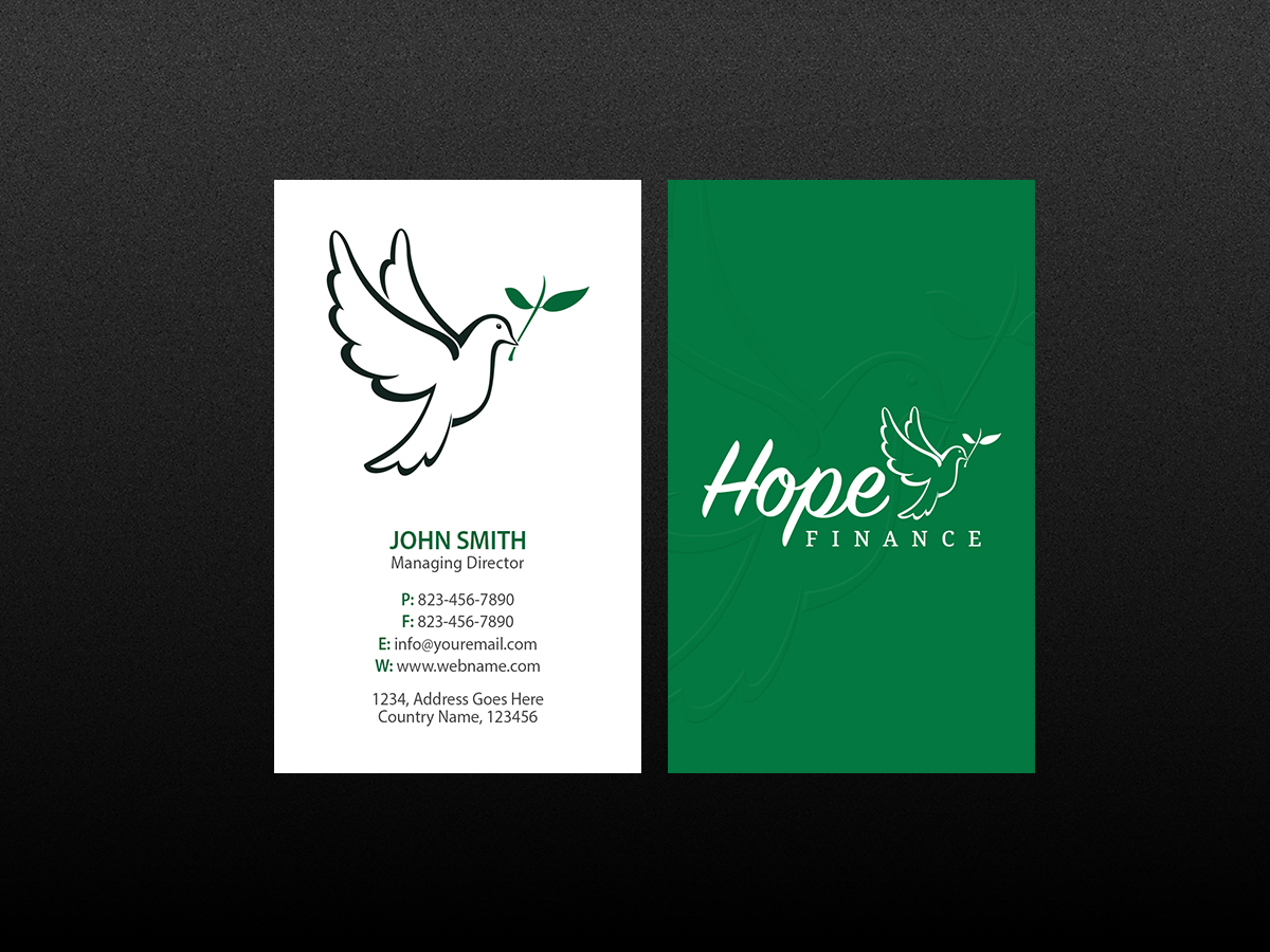 Business Card Design by Creations Box 2015 for Hope Finance | Design #12306008