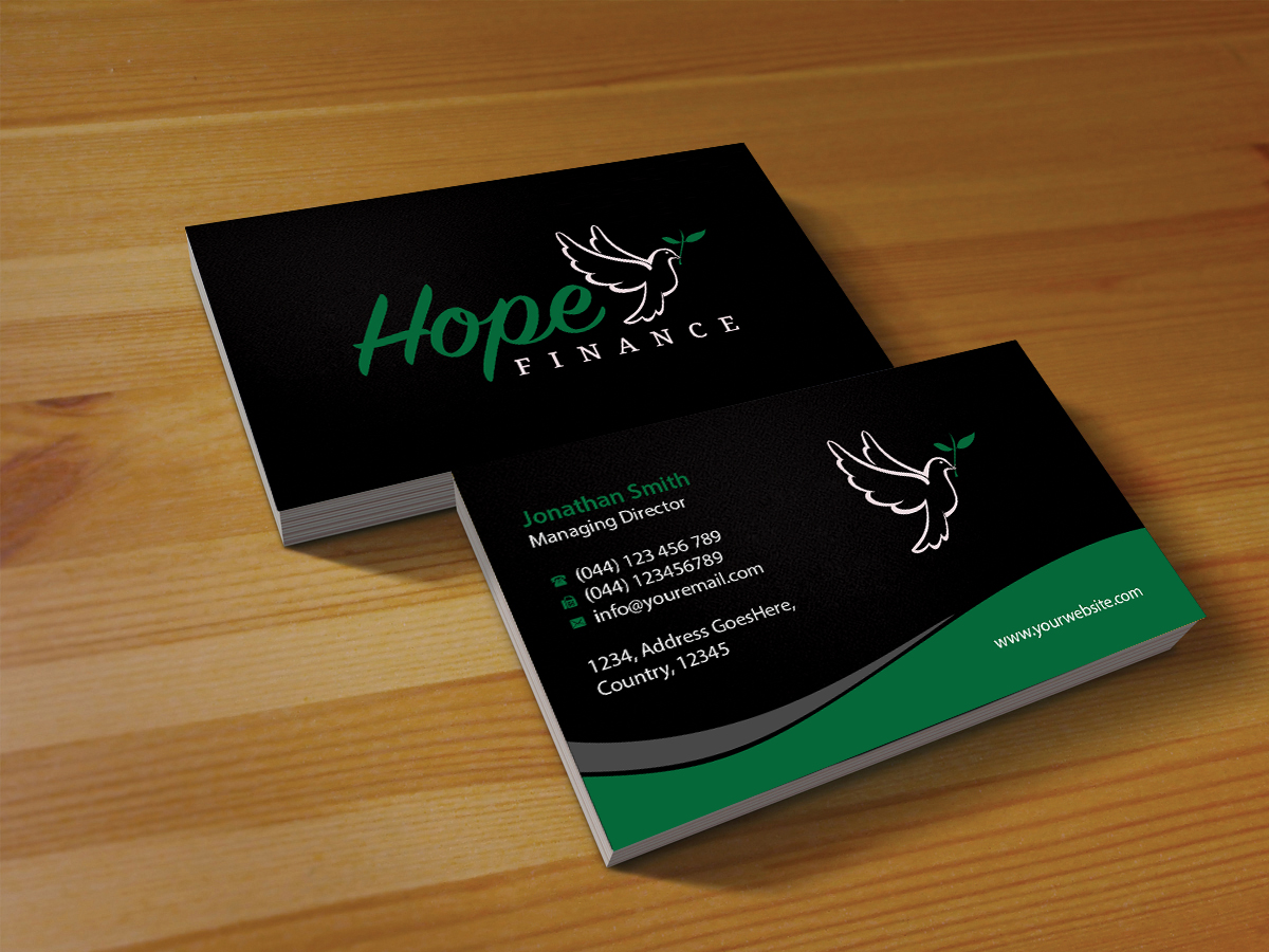 Business Card Design by Creations Box 2015 for Hope Finance | Design #12306010