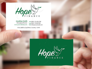 Design de Carte de Visite par Creations Box 2015 pour Hope Finance | Design : #12306016