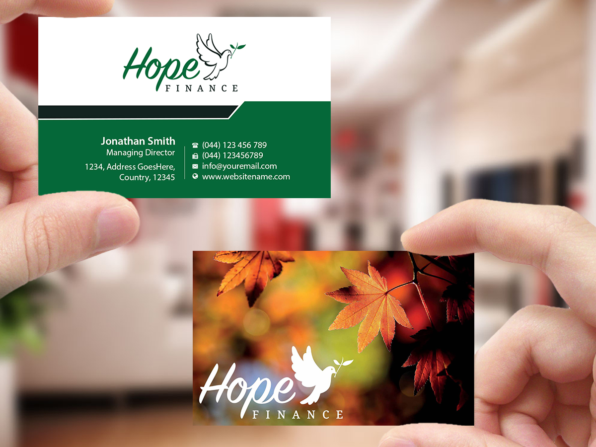 Business Card Design by Creations Box 2015 for Hope Finance | Design #12306017