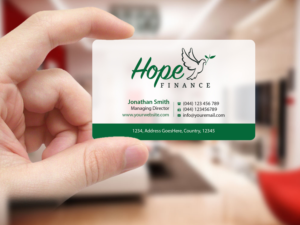 Design de Carte de Visite par Creations Box 2015 pour Hope Finance | Design : #12306024