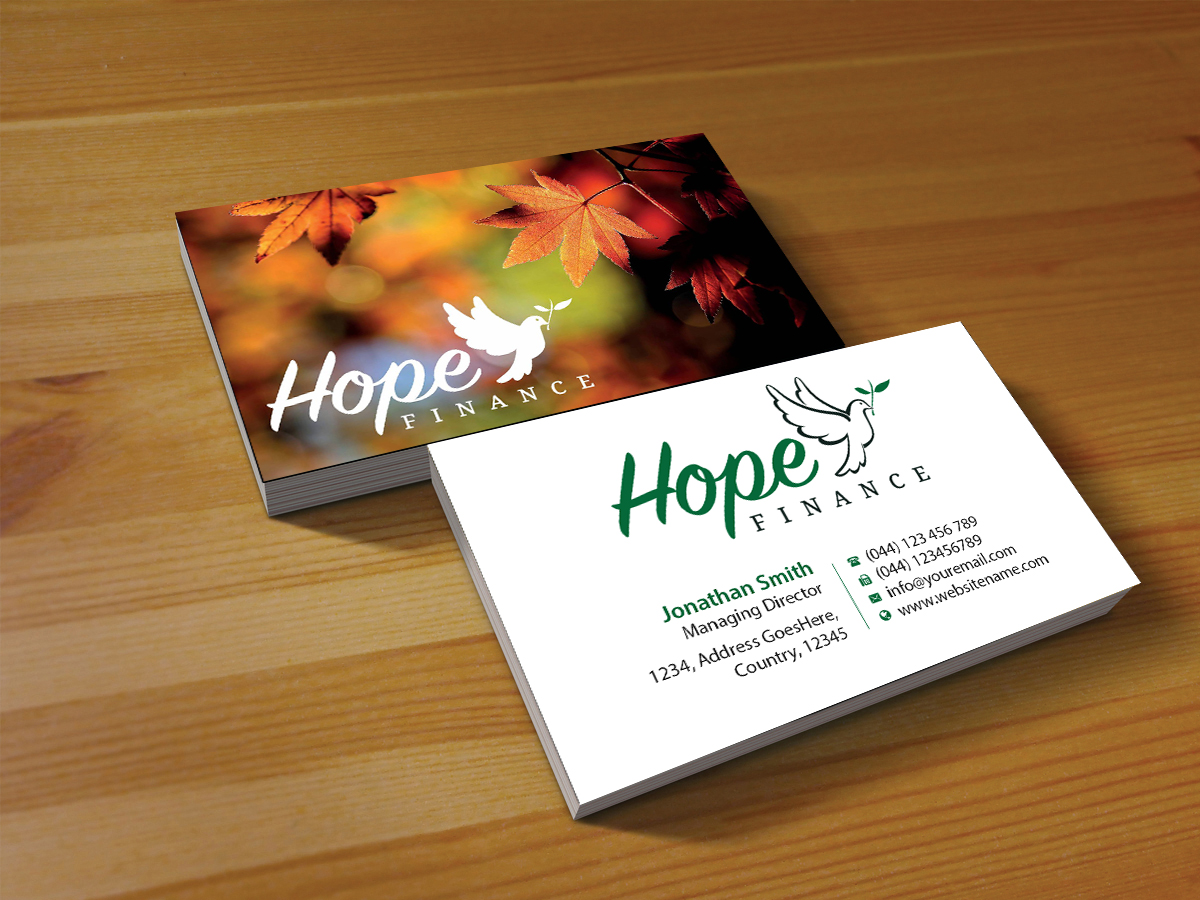 Design de Carte de Visite par Creations Box 2015 pour Hope Finance | Design #12306028