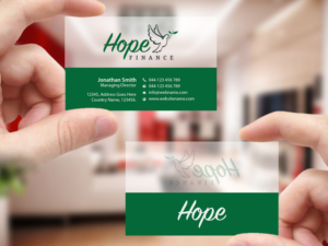 Design de Carte de Visite par Creations Box 2015 pour Hope Finance | Design : #12307625