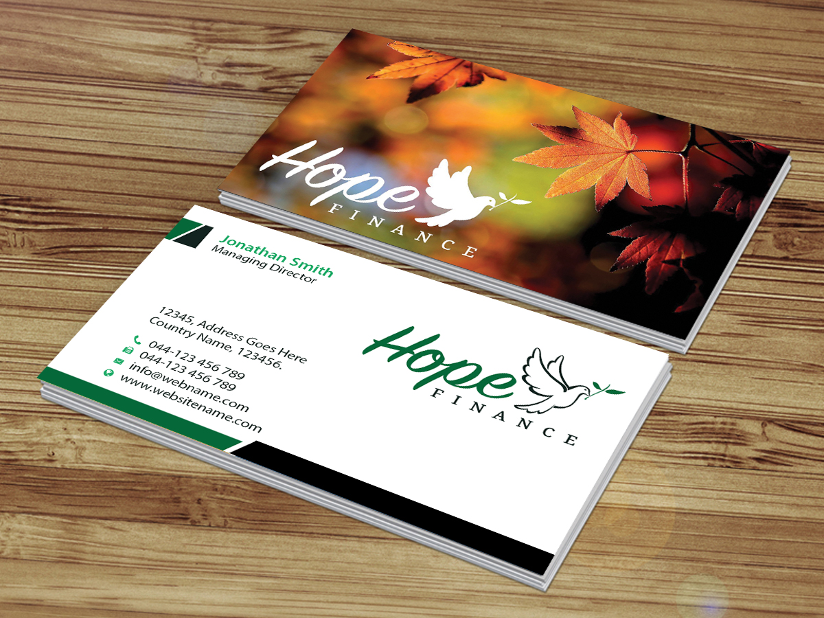 Design de Carte de Visite par Creations Box 2015 pour Hope Finance | Design #12307629