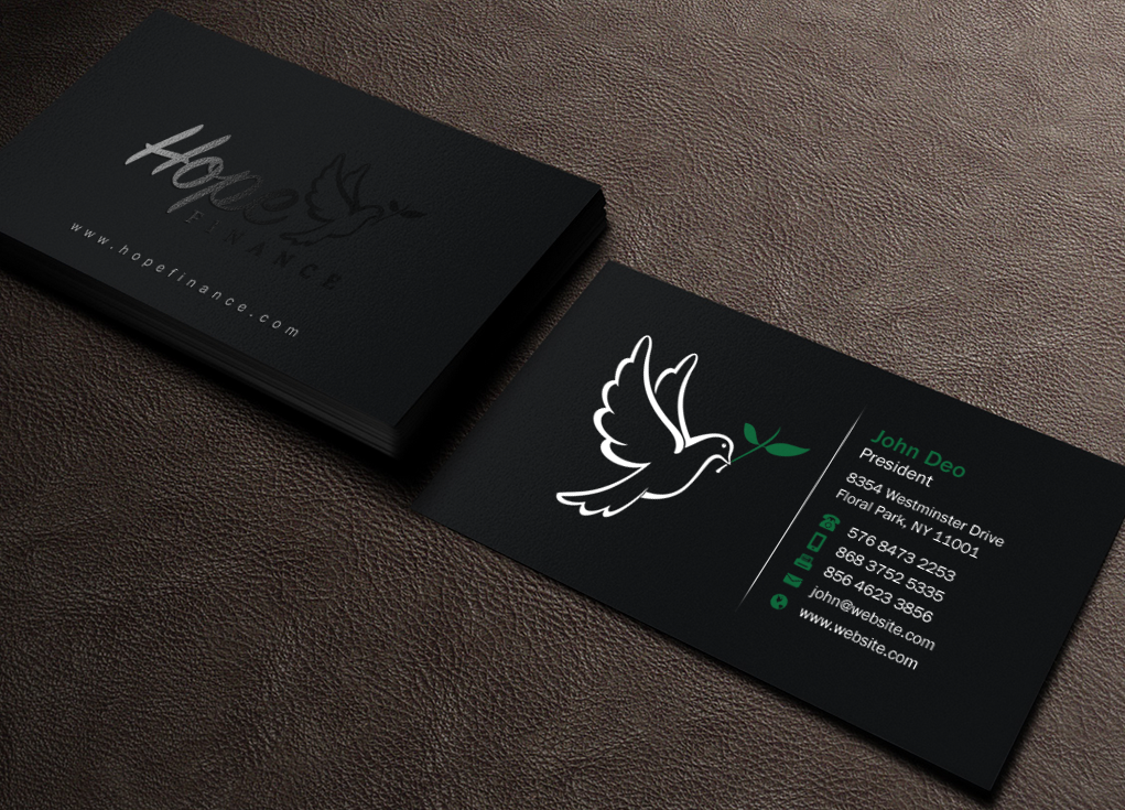 Business Card Design by Brand aid for Hope Finance | Design #12307023