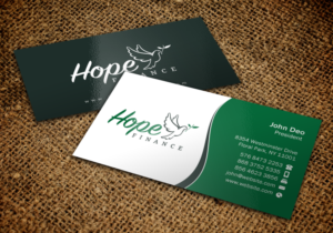 Diseño de Tarjeta de Presentación por Brand aid para Hope Finance | Diseño #12310756