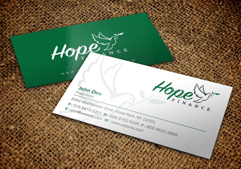 Visitenkarten-Design von Brand aid für Hope Finance | Design #12310769