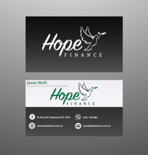 Business Card Design by designerdhyani for Hope Finance | Design: #12340809