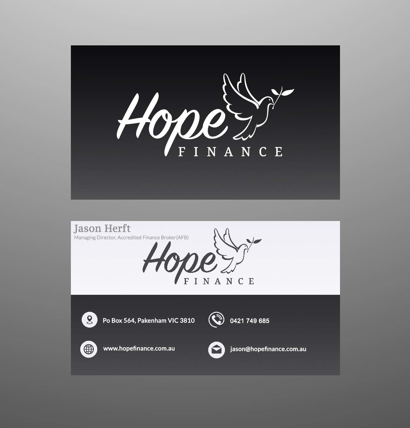 Business Card Design by designerdhyani for Hope Finance | Design #12340810