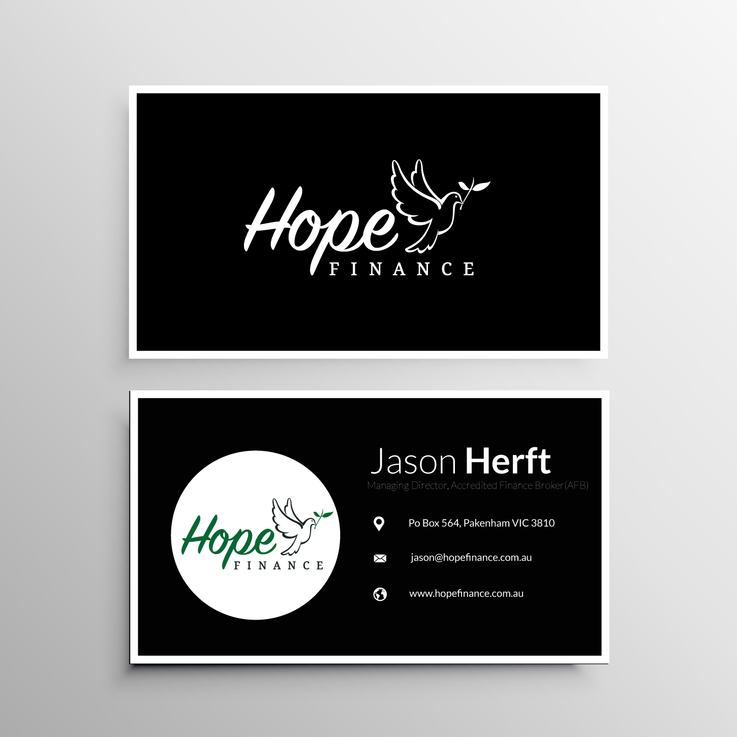 Business Card Design by designerdhyani for Hope Finance | Design #12381075