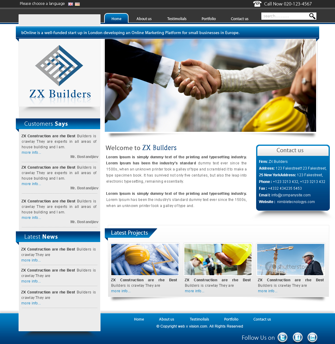 Web Design by webxvision for bOnline Ltd. | Design #510263